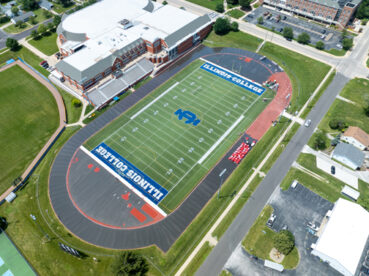 The Ware Family Track at Illinois College’s England Stadium is undergoing quite a facelift.