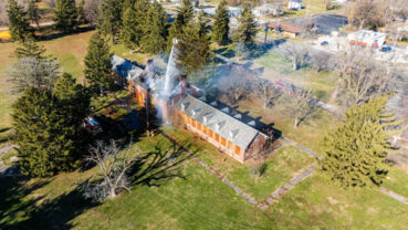 Building on former JDC grounds burns Sunday