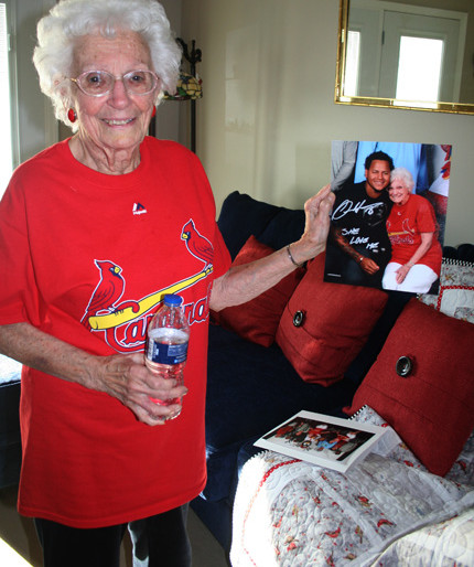 Helen and St. Louis Cardinals starting pitcher Carlos Martinez