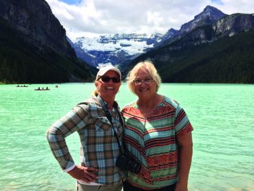 Sisters bond in Banff
