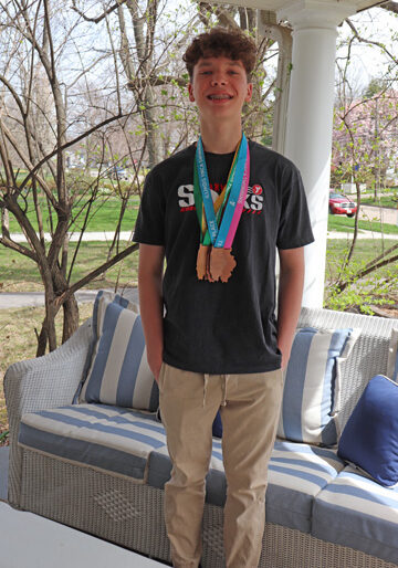 Colin Wilson, the only 13-14 boy for the Jaxy Sharks at State, earned 92 points individually at the YMCA State Swimming Championships to win the Illinois State 2022 YMCA Swimming Championships Boys